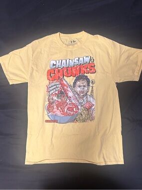 Texas Instruments Pale Yellow 'Chainsaw Chunks' Graphic Tee